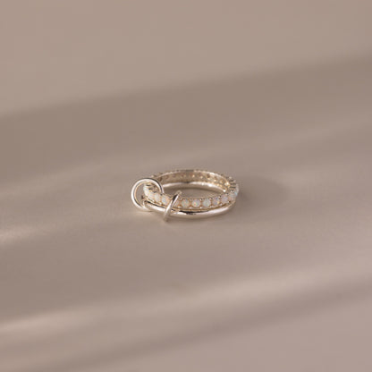Duo Birthstone Tennis Linked Ring Set