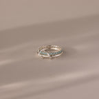Duo Birthstone Tennis Linked Ring Set