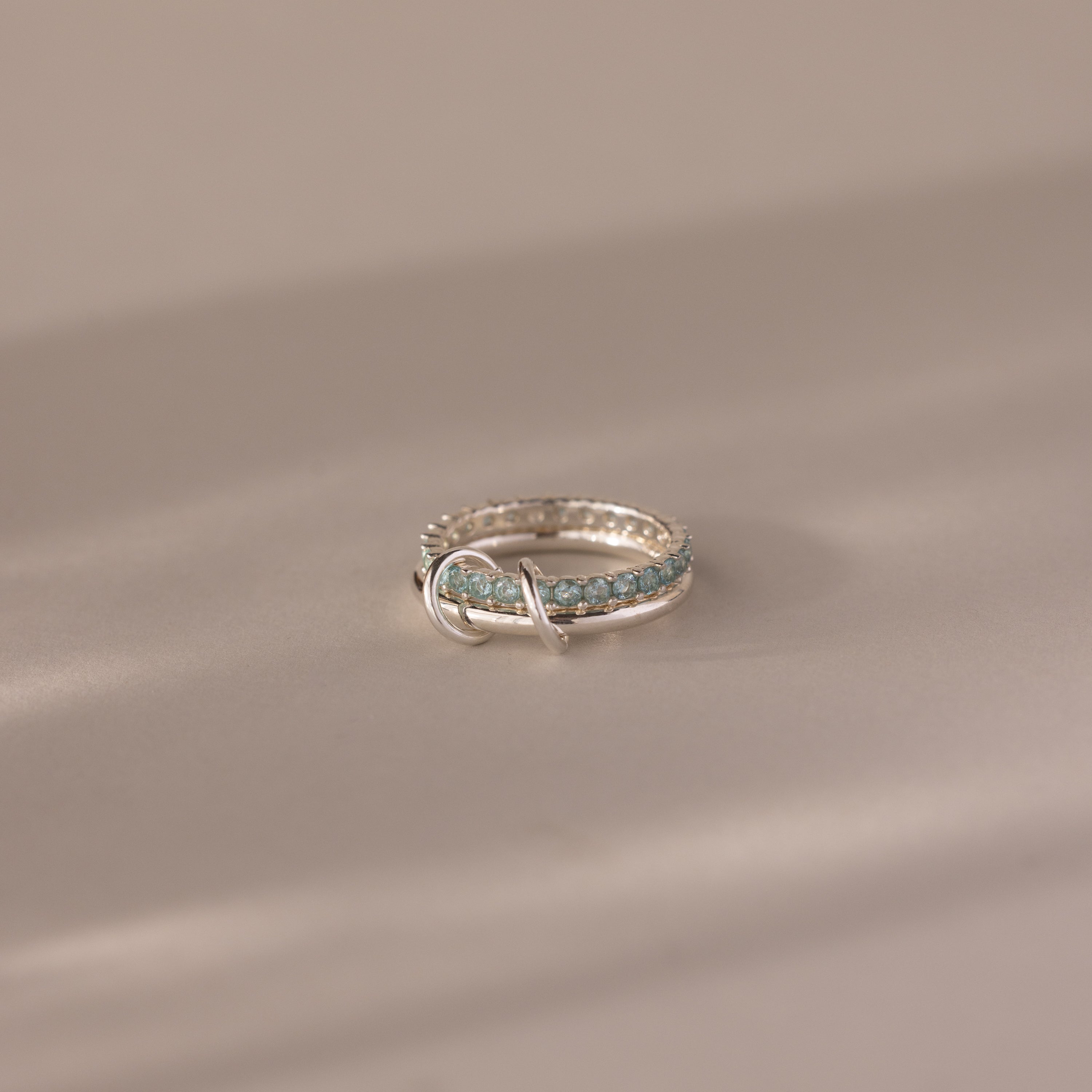 Duo Birthstone Tennis Linked Ring Set