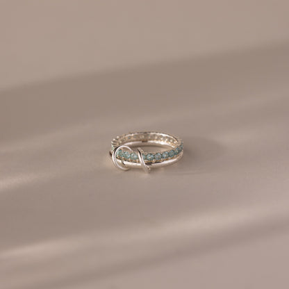 Duo Birthstone Tennis Linked Ring Set