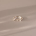 Duo Birthstone Tennis Linked Ring Set