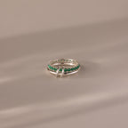 Duo Birthstone Tennis Linked Ring Set