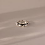 Duo Birthstone Tennis Linked Ring Set