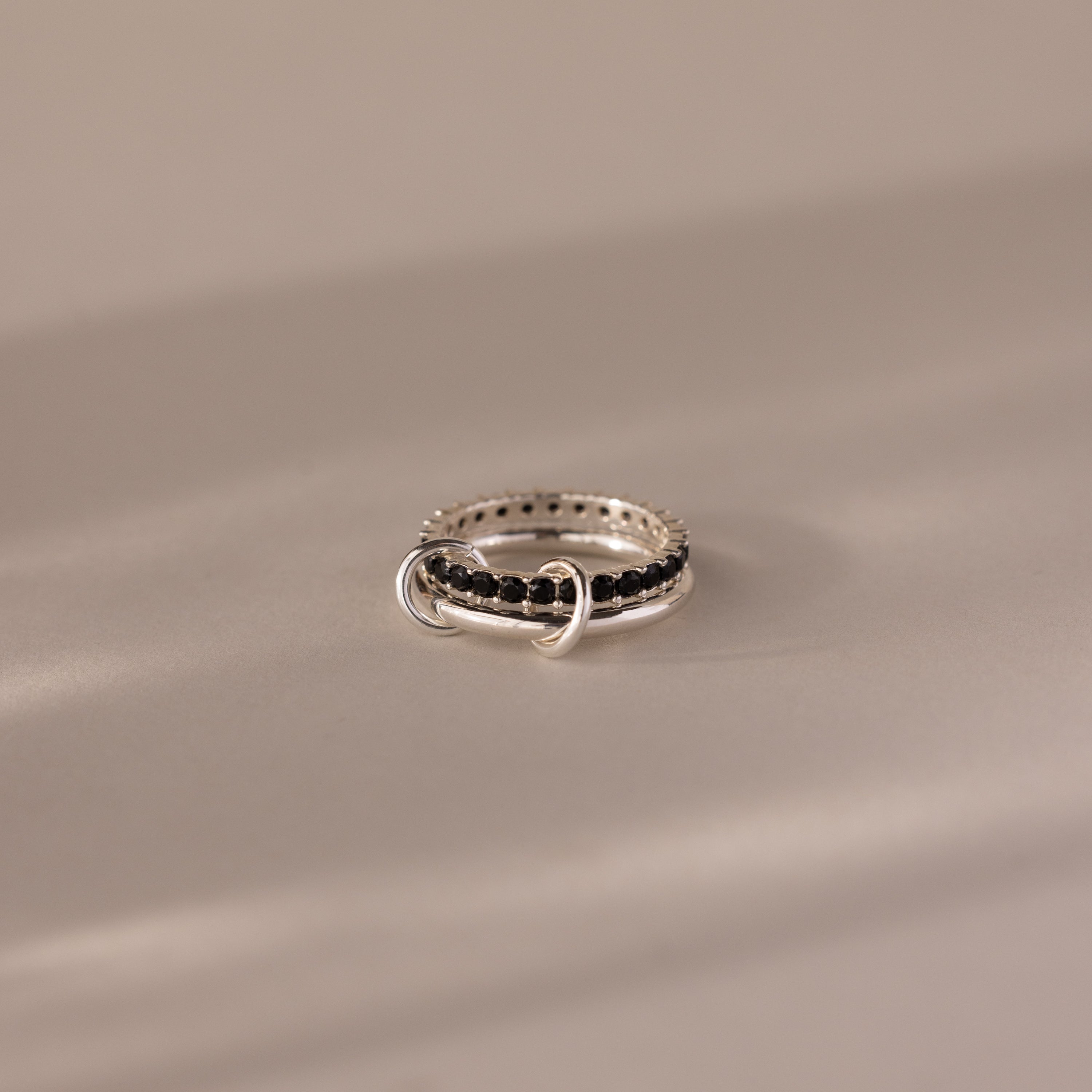 Duo Birthstone Tennis Linked Ring Set