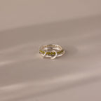 Duo Birthstone Tennis Linked Ring Set