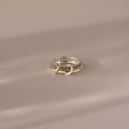 Duo Birthstone Tennis Linked Ring Set