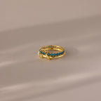 Duo Birthstone Tennis Linked Ring Set