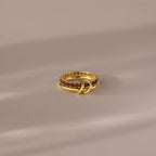 Duo Birthstone Tennis Linked Ring Set