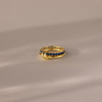 Duo Birthstone Tennis Linked Ring Set