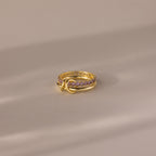 Duo Birthstone Tennis Linked Ring Set