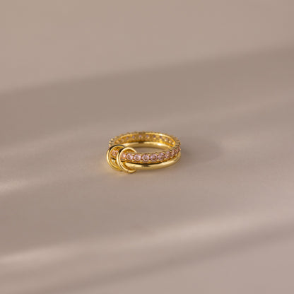 Duo Birthstone Tennis Linked Ring Set
