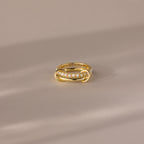 Duo Birthstone Tennis Linked Ring Set