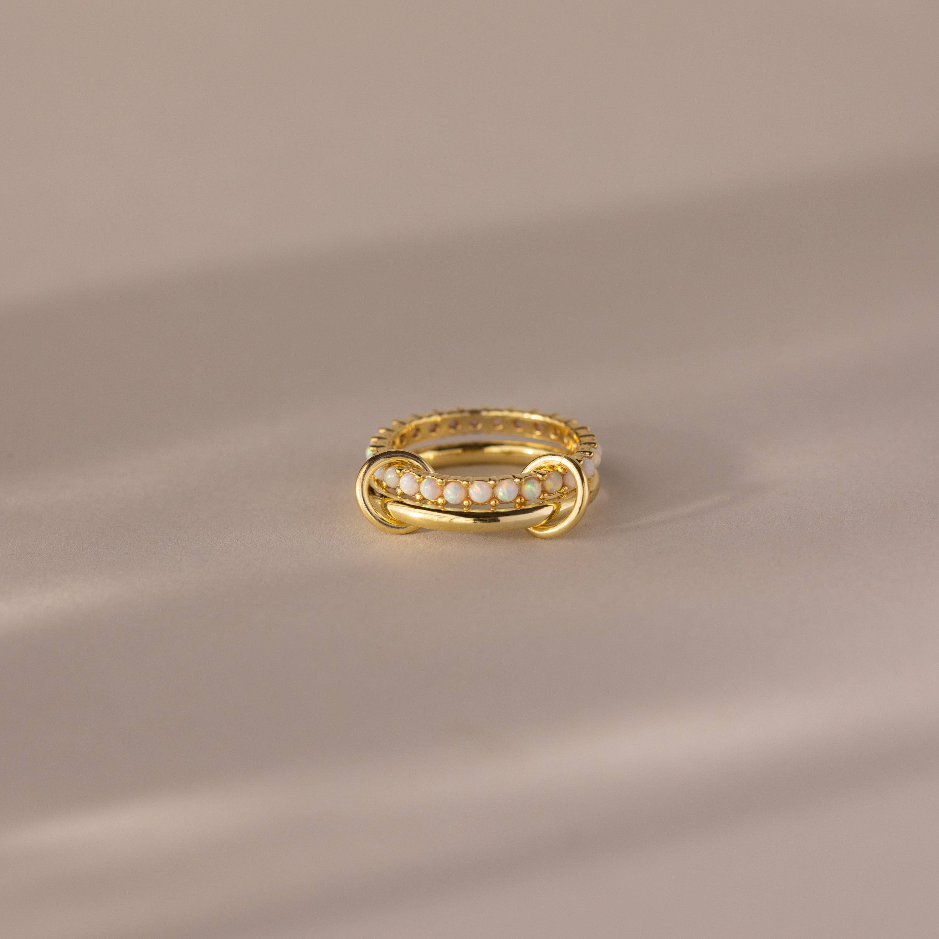 Duo Birthstone Tennis Linked Ring Set