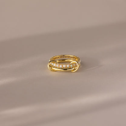 Duo Birthstone Tennis Linked Ring Set