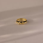Duo Birthstone Tennis Linked Ring Set