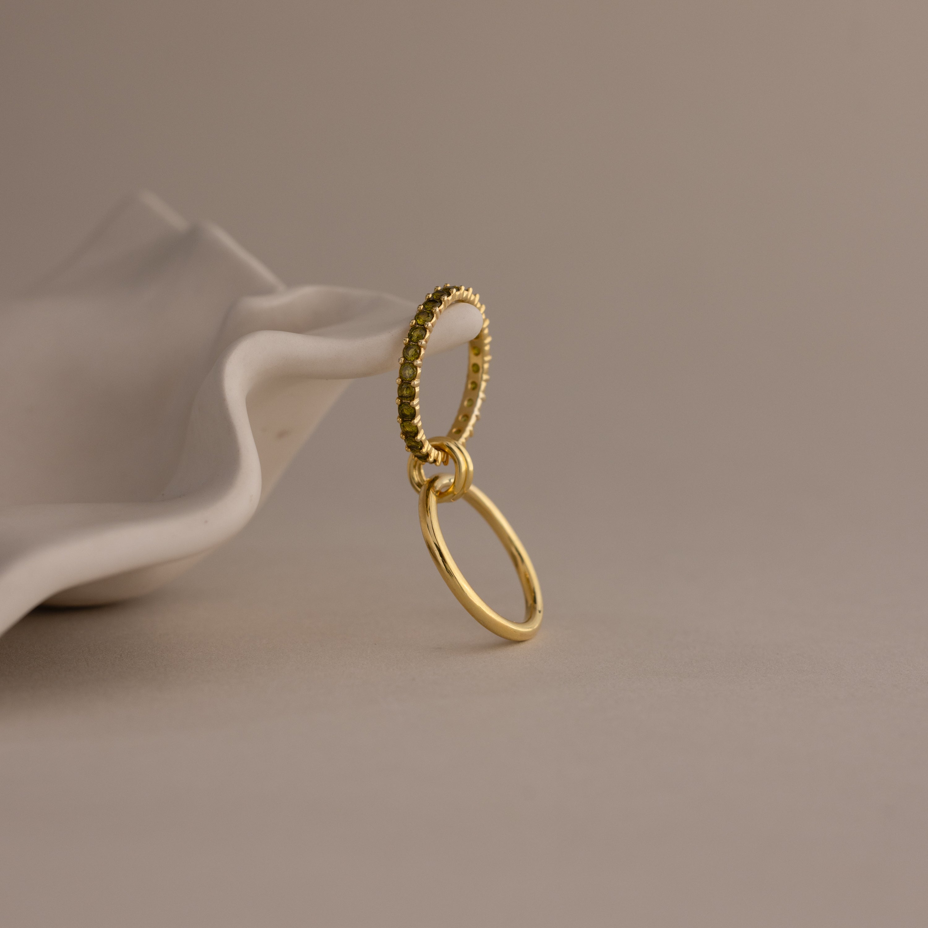 Duo Birthstone Tennis Linked Ring Set