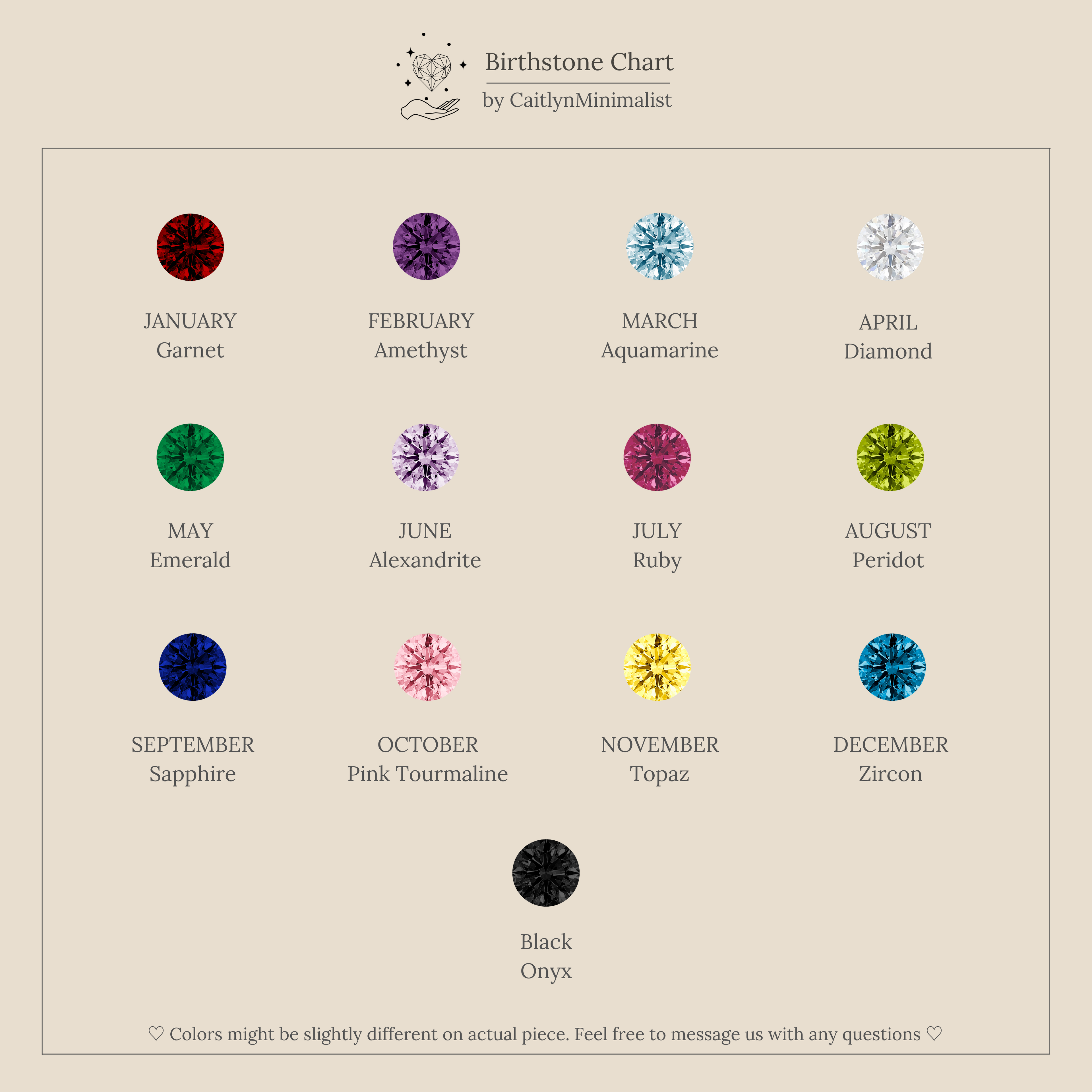 Birthstone Diamond Pendant Necklace