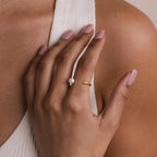 Open Pearl & Diamond Ring