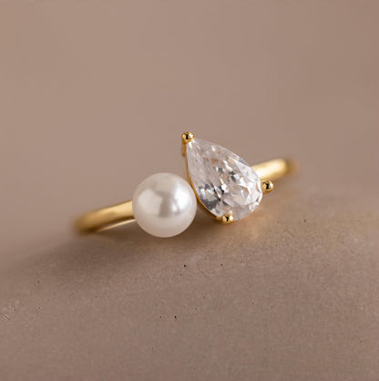 Pearl Diamond Ring