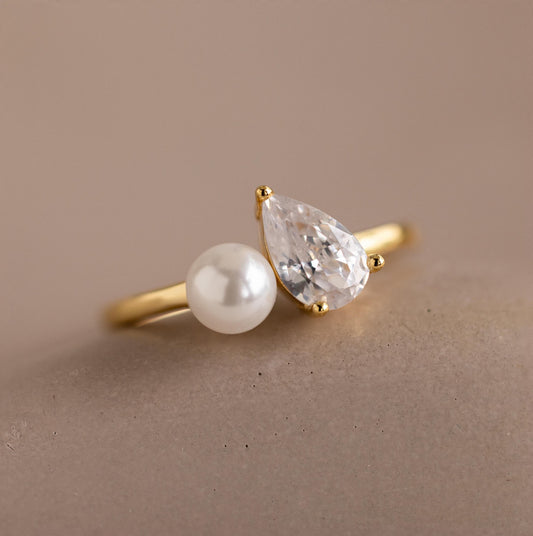 Pearl Diamond Ring