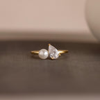 Pearl Diamond Ring