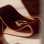 Diamond Crescent Moon Ring