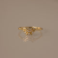 Diamond Crescent Moon Ring