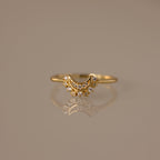 Diamond Crescent Moon Ring