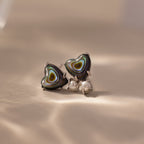 Abalone Pearl Heart Studs