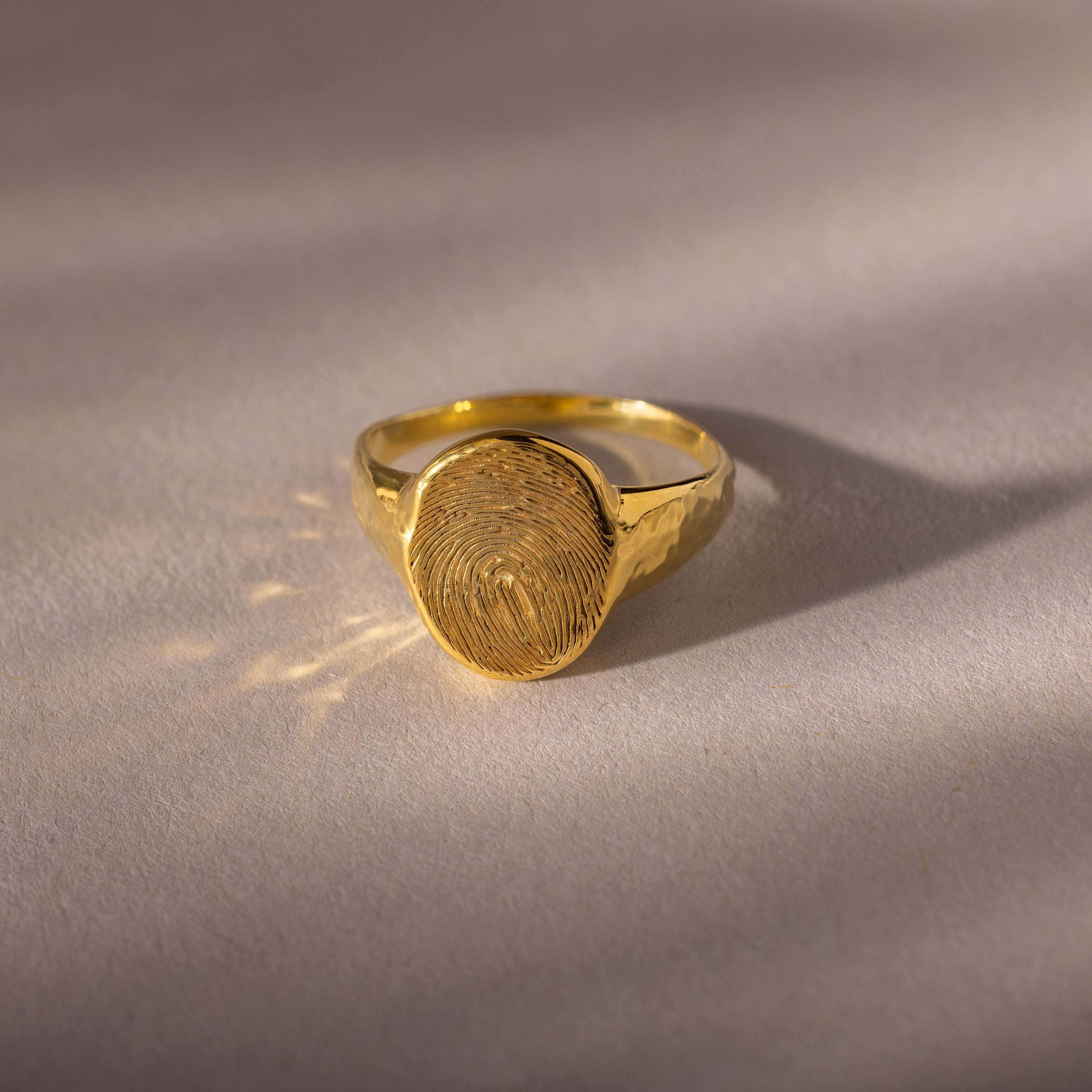 Organic Fingerprint Signet Ring