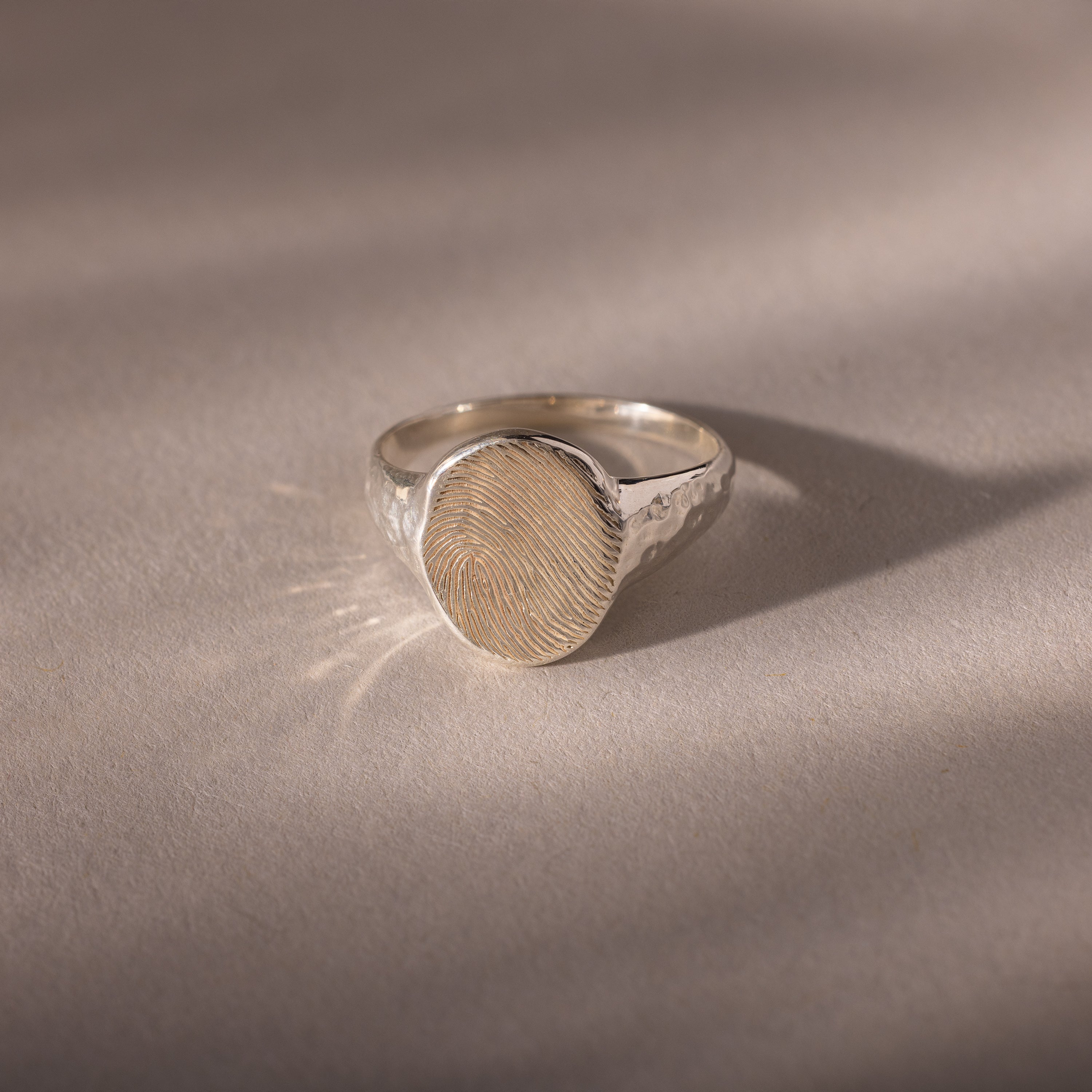 Organic Fingerprint Signet Ring