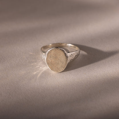 Organic Fingerprint Signet Ring