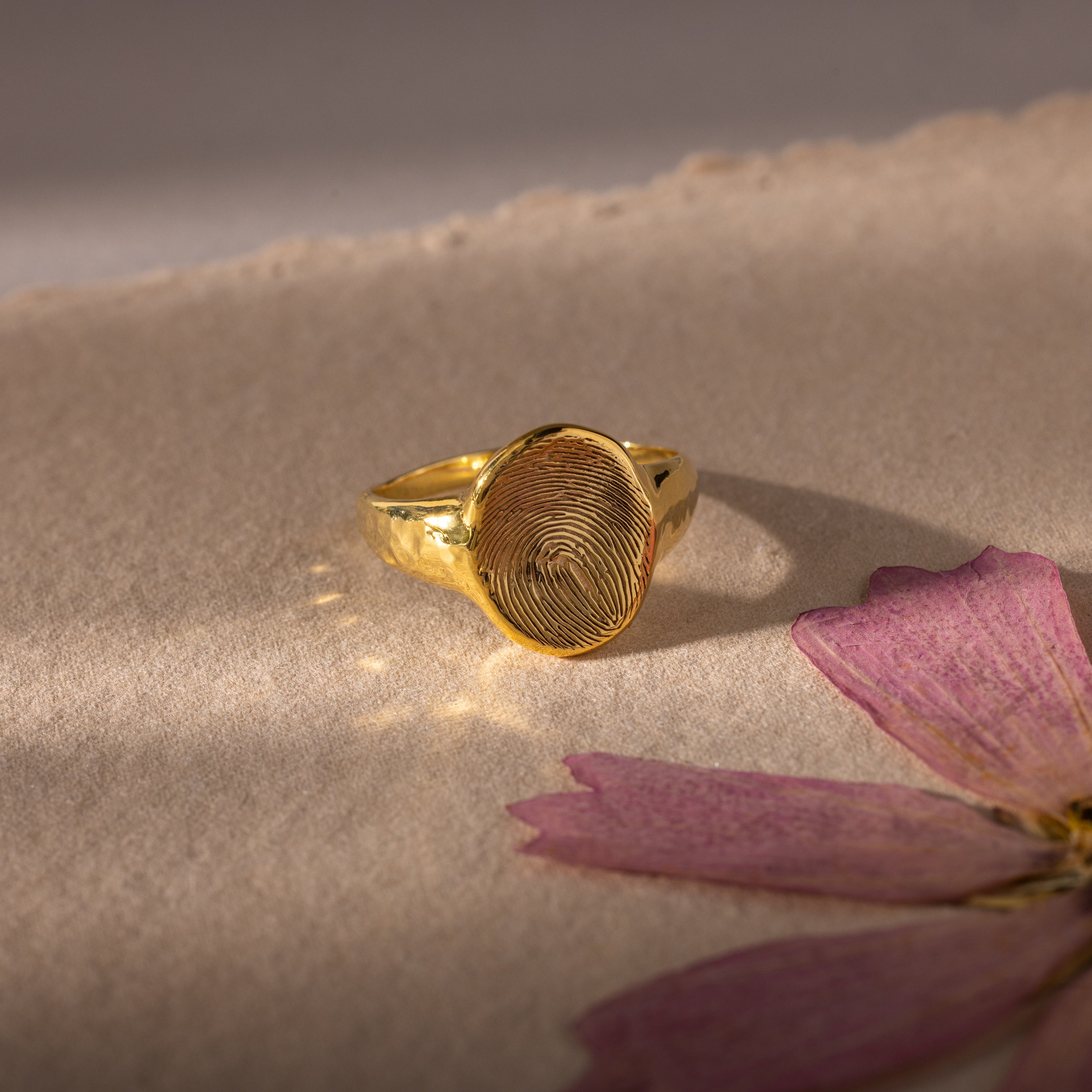 Organic Fingerprint Signet Ring