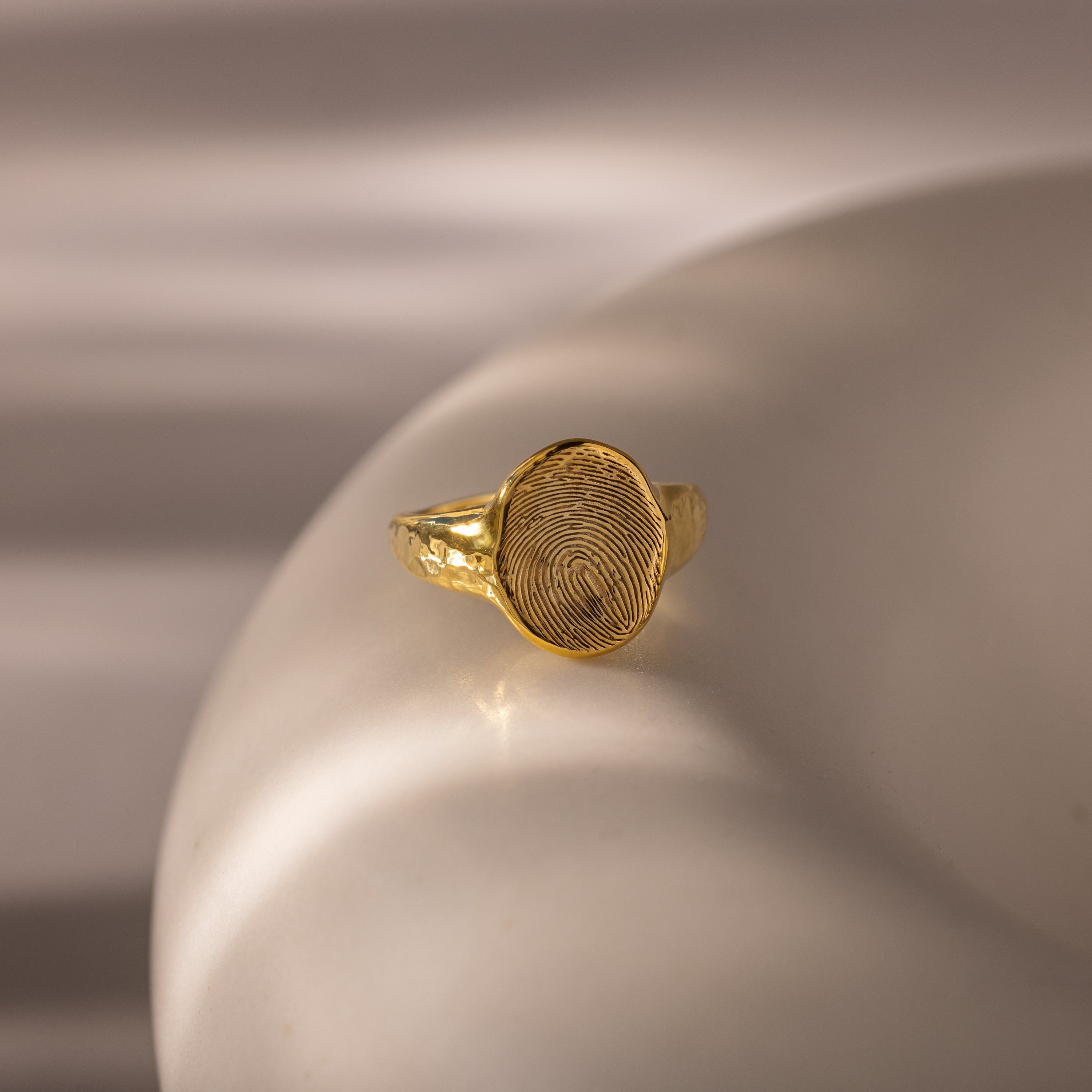 Organic Fingerprint Signet Ring