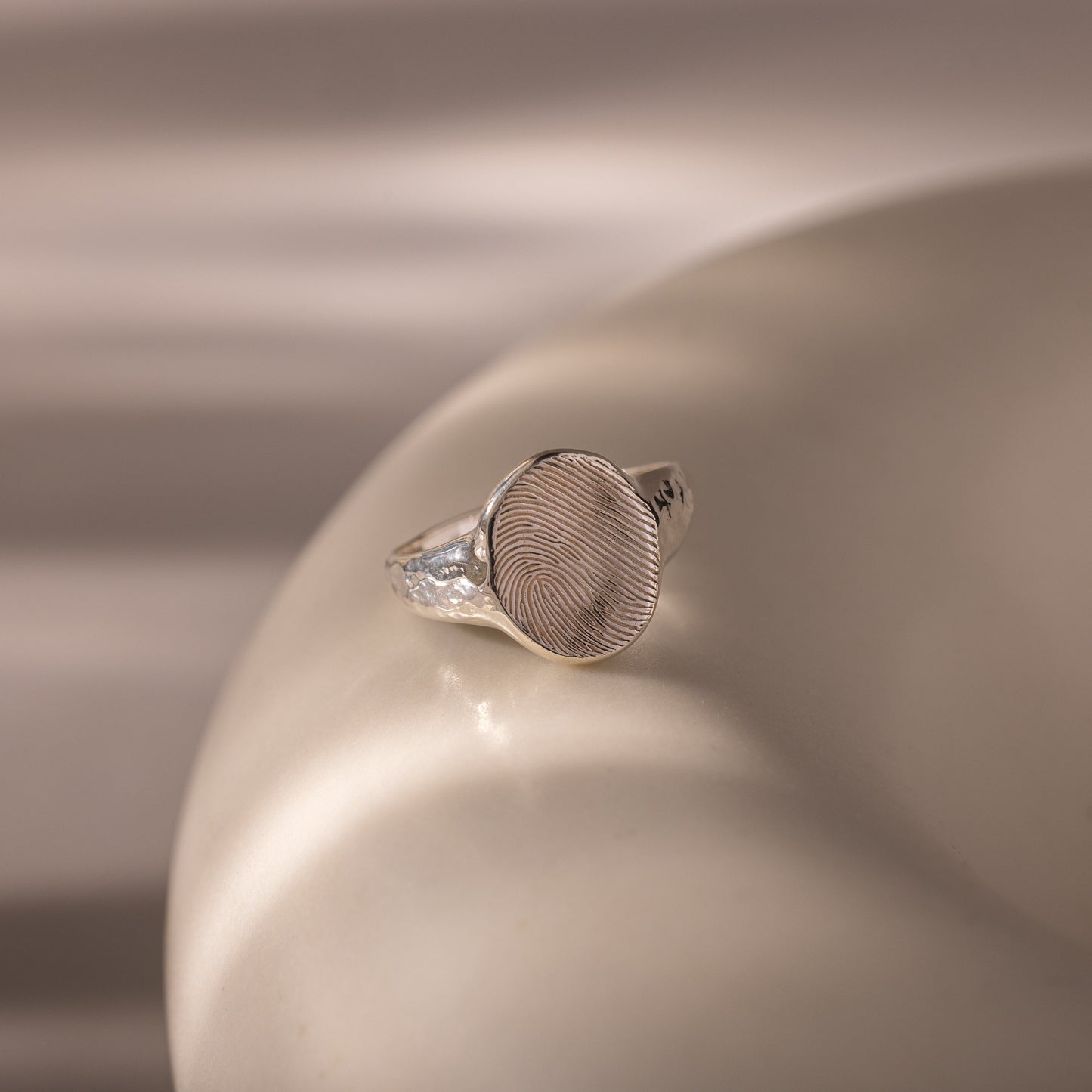 Organic Fingerprint Signet Ring