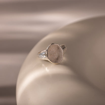Organic Fingerprint Signet Ring