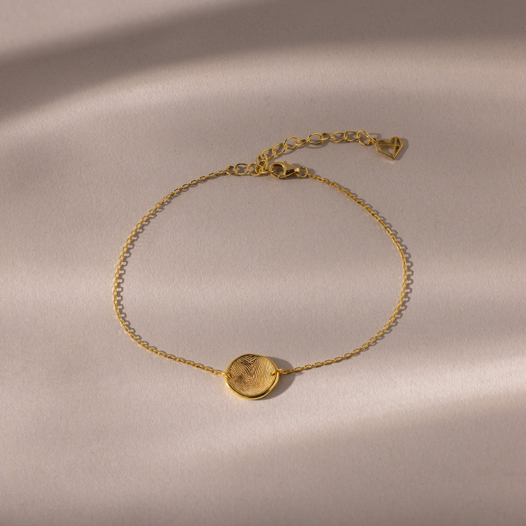 Dainty Organic Fingerprint Bracelet