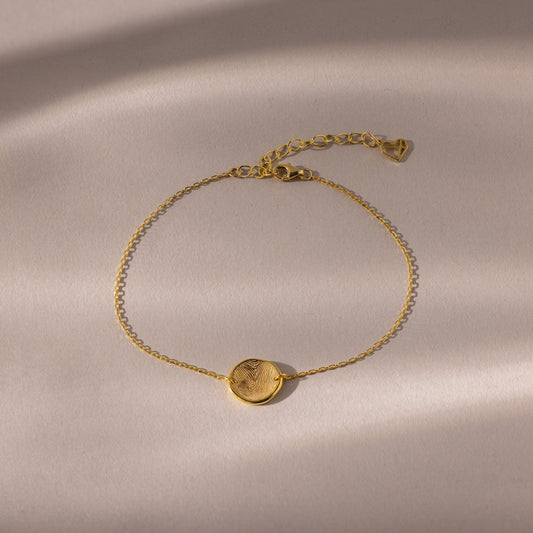 Dainty Organic Fingerprint Bracelet