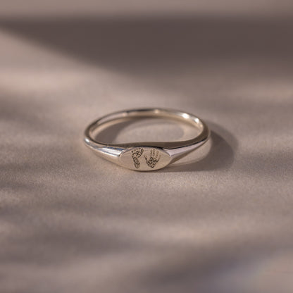Hand & Footprint Signet Ring