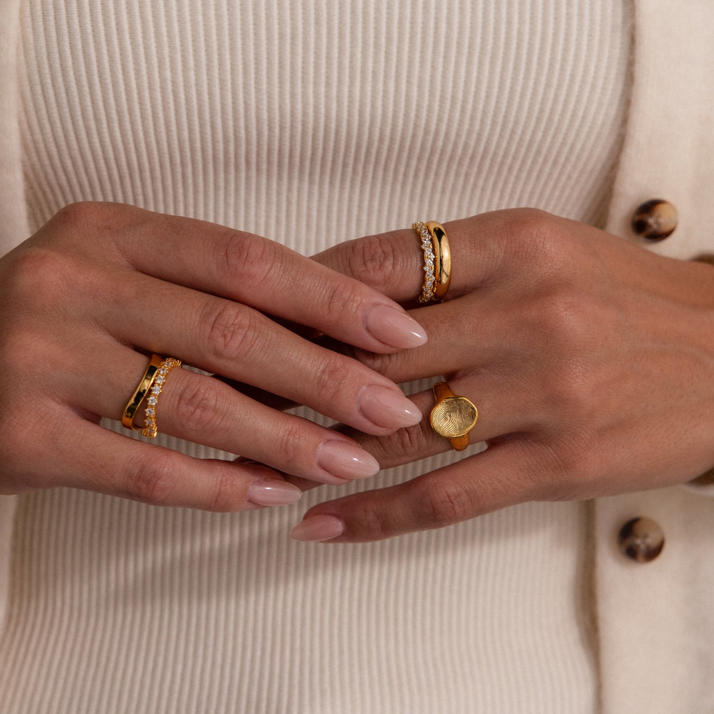 Organic Fingerprint Signet Ring