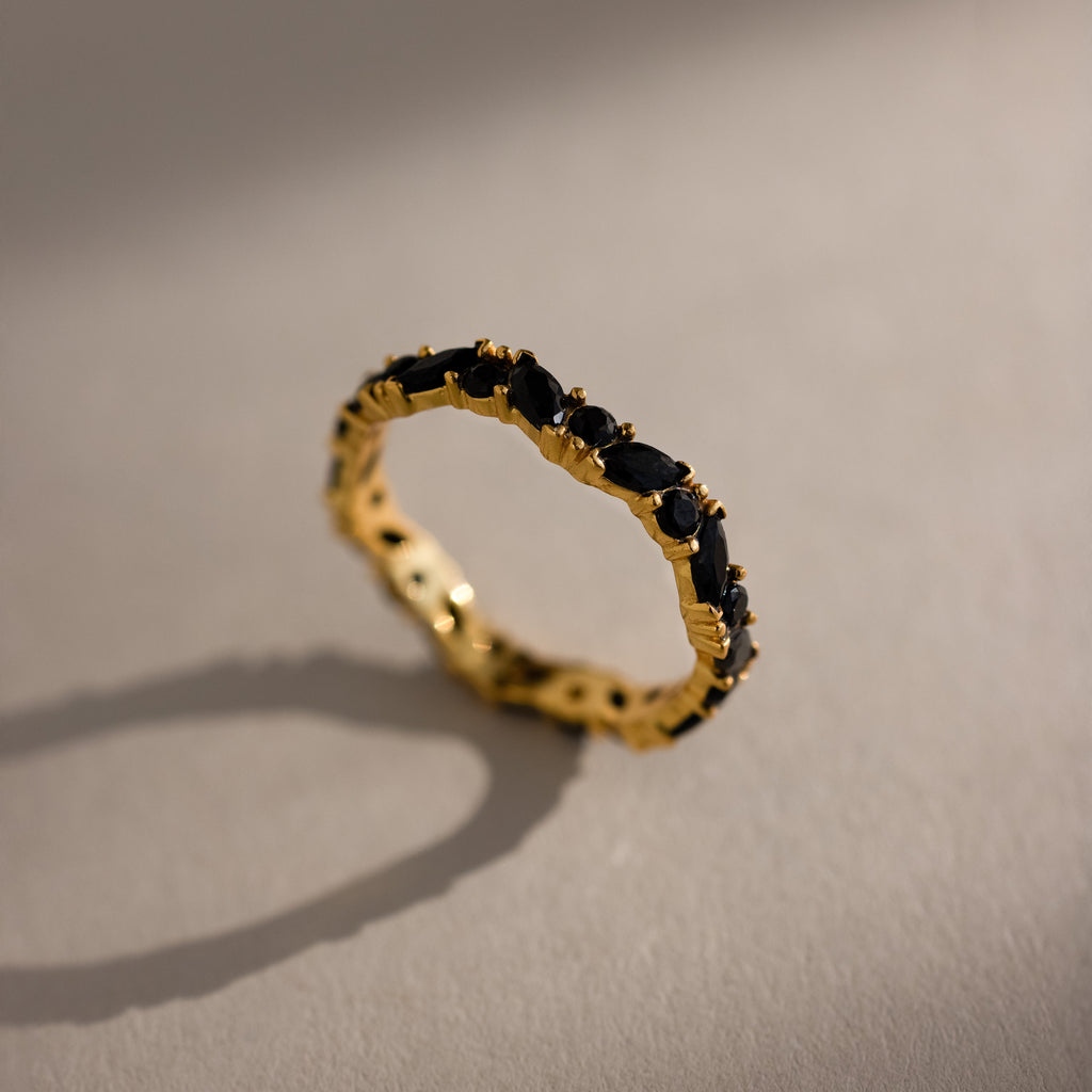 Staggered Marquise Birthstone Ring
