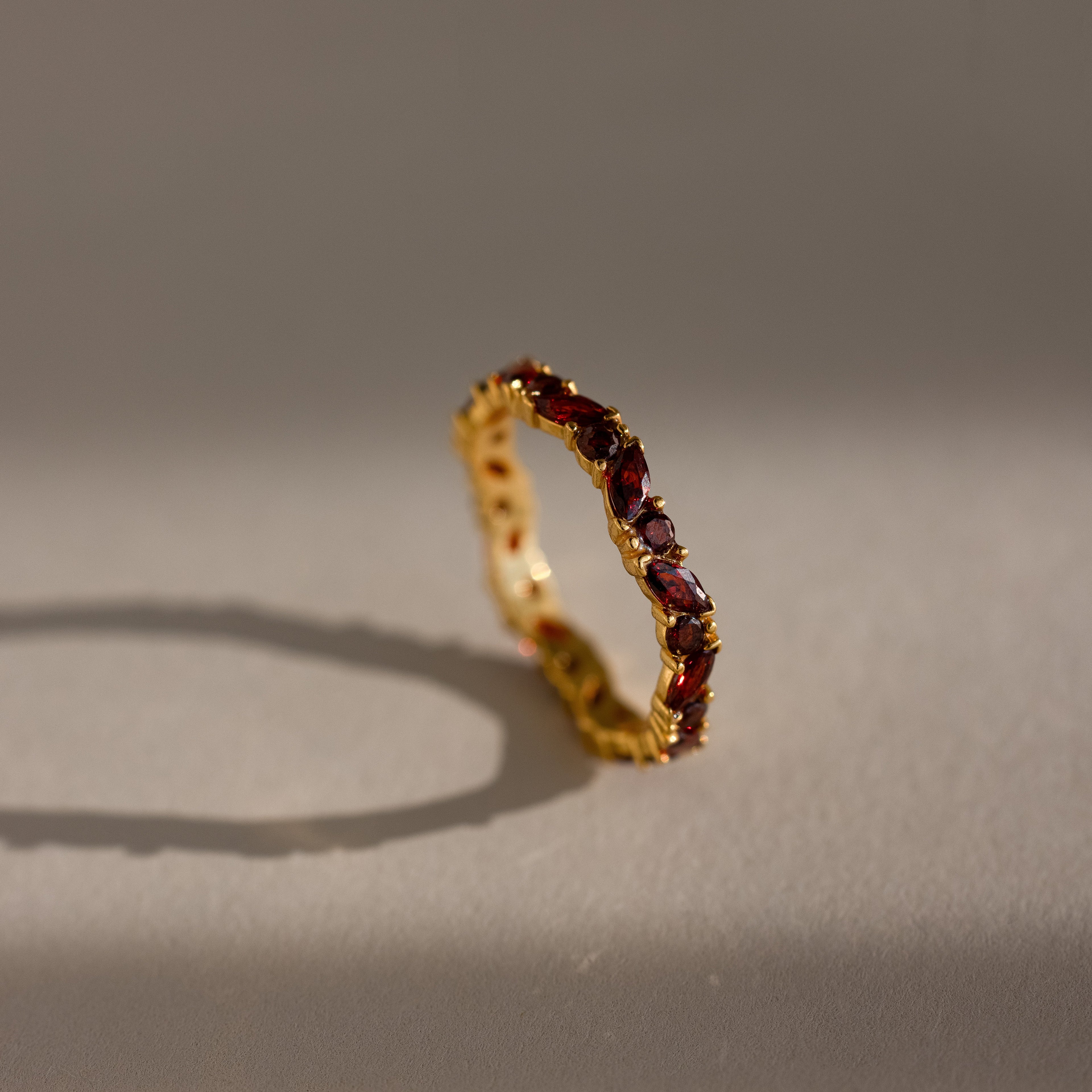 Staggered Marquise Birthstone Ring
