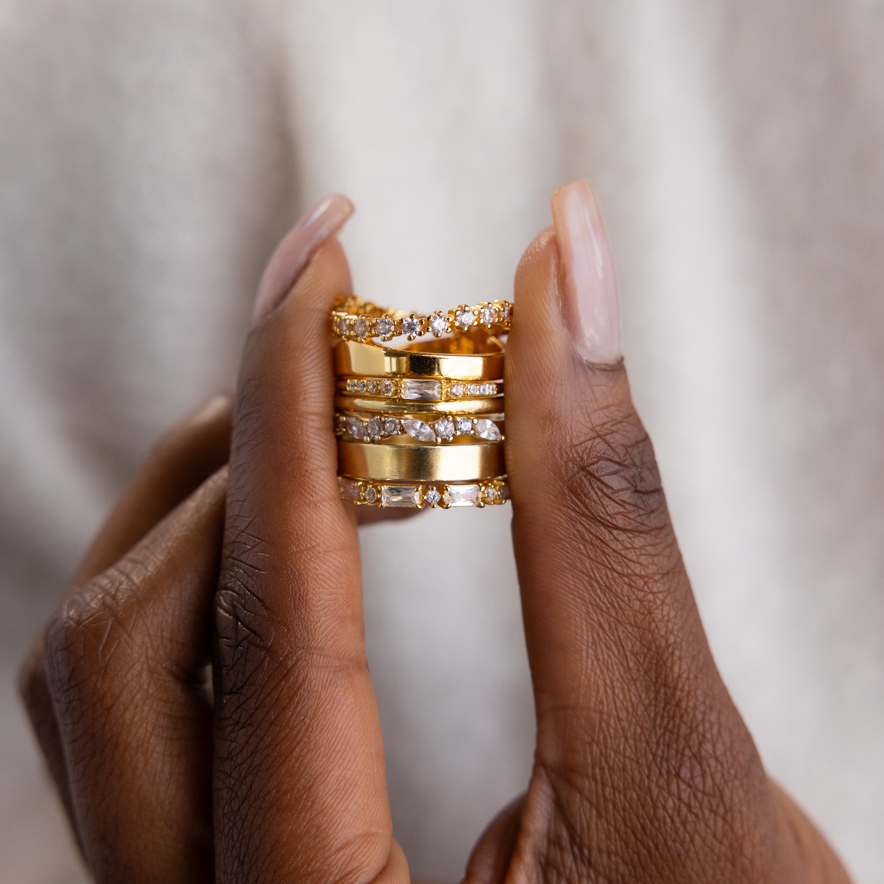 Dainty Baguette Birthstone Ring