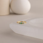 Dainty Baguette Birthstone Ring