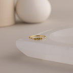Dainty Baguette Birthstone Ring
