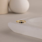 Dainty Baguette Birthstone Ring