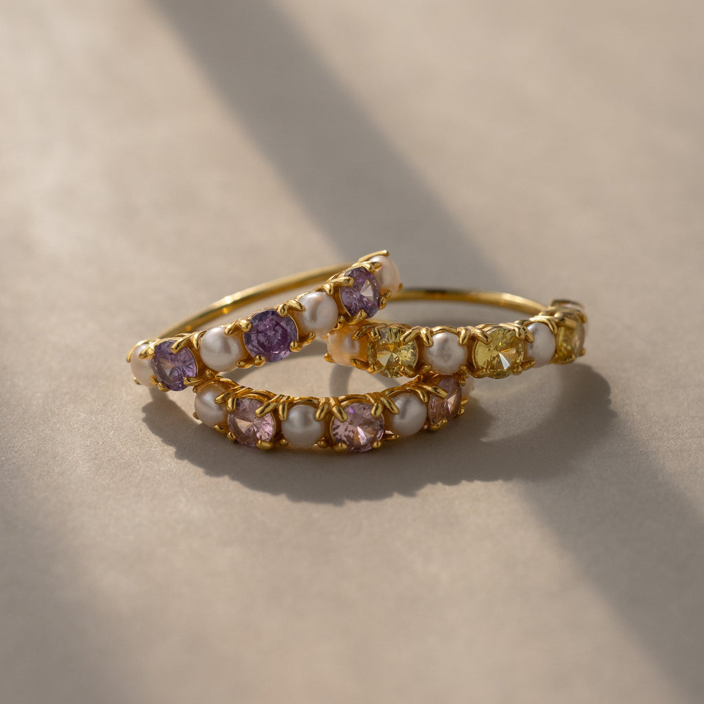 Birthstone & Pearl Lace Ring