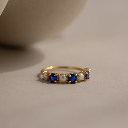 Birthstone & Pearl Lace Ring