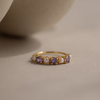 Birthstone & Pearl Lace Ring