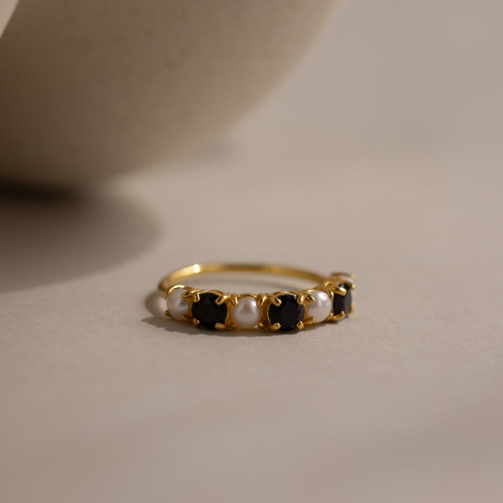 Birthstone & Pearl Lace Ring